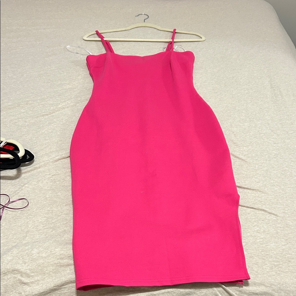Lulu's Pink Sheath Midi Dress for Cocktail